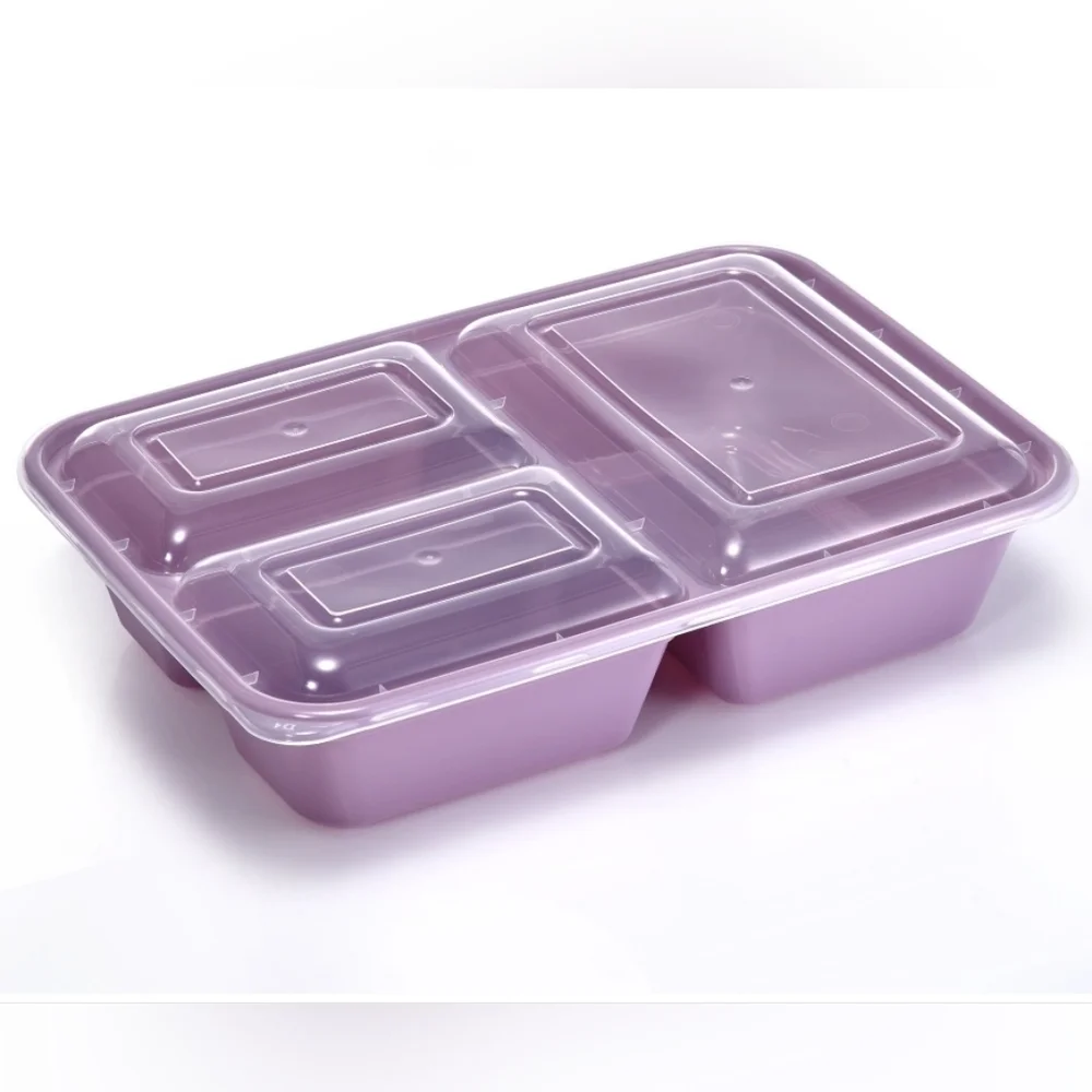 10pc Purple Meal Prep Set w Clear Lid